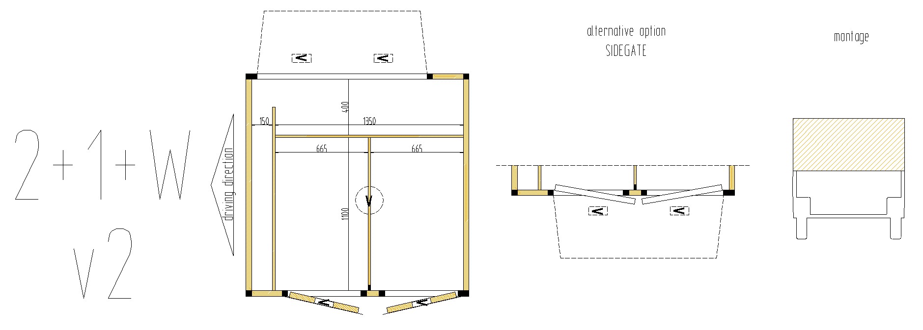 hundkåpa anpassad för 2 hundar med vapenfack och teknikrum
